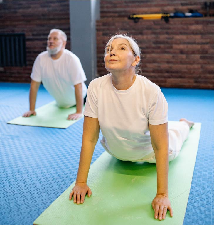 senior lifestyles PRO promotion doing yoga